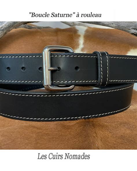 Ceinture Cuir Largeur Cm Boucle Rouleau Saturne Les Cuirs