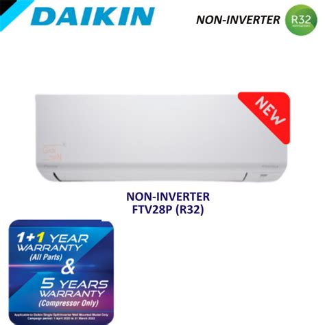 Daikin R32 P Series Wall Mounted Non Inverter 1 0hp 2 5hp Ftv28p