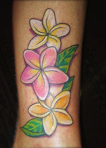 Plumeria Tattoo On Forearm