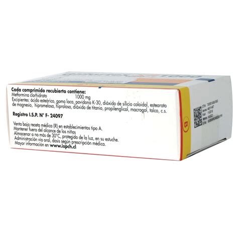 Glifortex Xr Metformina 1000 Mg 30 Comprimidos Recubiertos De