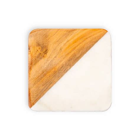 Marble And Wood Coaster Set At Rs 60 Piece In Agra ID 24056029173