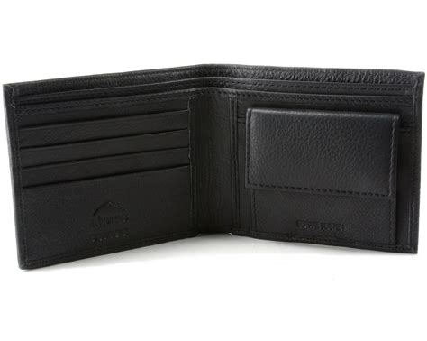 Men S Leather Bifold Wallet With Coin Pocket Iucn Water