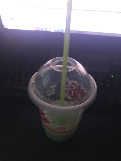 My Brother Gave Me This Green Apple Slurpee Today R7eleven