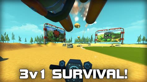 Multiplayer 3v1 Spud Gun Survival Challenge Scrap Mechanic 284