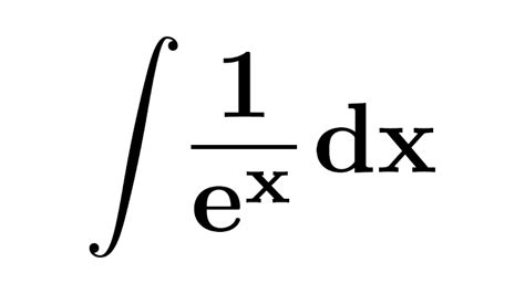 Integral 1/e^x | integral of 1/exp(x) | Antiderivative of 1/e^x ...