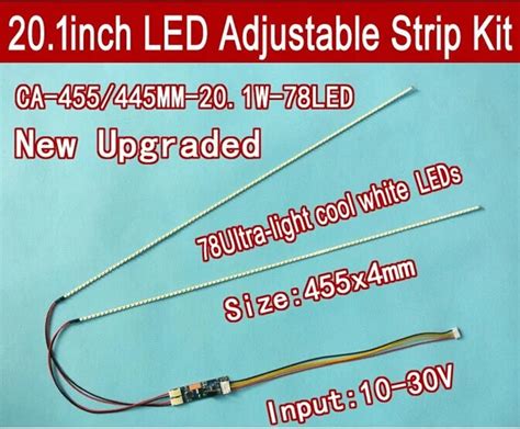 NEW 20 1 W 455mm Adjustable Brightness Led Backlight Strip Kit Update