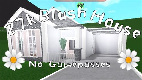 ROBLOX Bloxburg No Gamepasses Blush Home 27k StrxwberryTxa YouTube