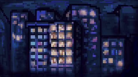 Pixel-art city by DiamondOwlArt on DeviantArt