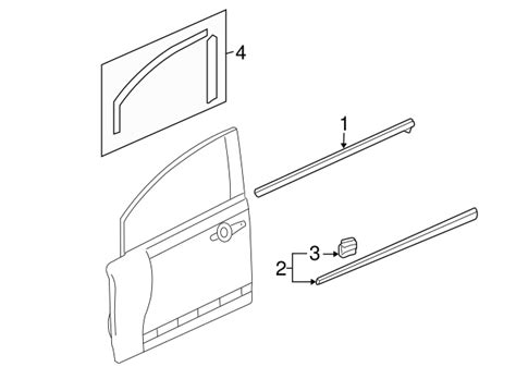 Sne A Molding Assembly L Front Door Honda Civic