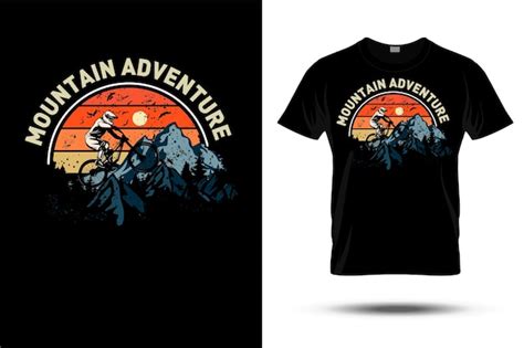 Premium Vector Vector Mountain Biking T Shirt Graphic Design Hand