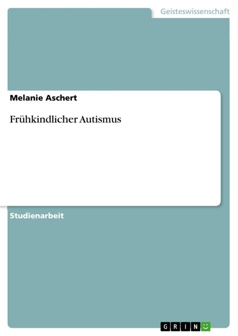 Frühkindlicher Autismus von Melanie Aschert eBooks Orell Füssli