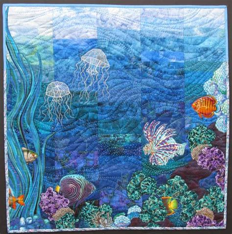 Seascape Seascape Quilts Ocean Quilt Landscape Art Quilts