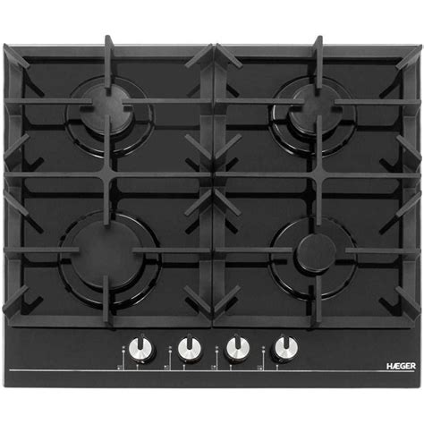 HAEGER Gas Hob Built In 4 Fires Glass