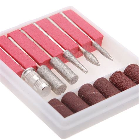 Kit 6 Brocas E Lixas Para Manicure Unha De Fibra Gel E Porcelana Mo