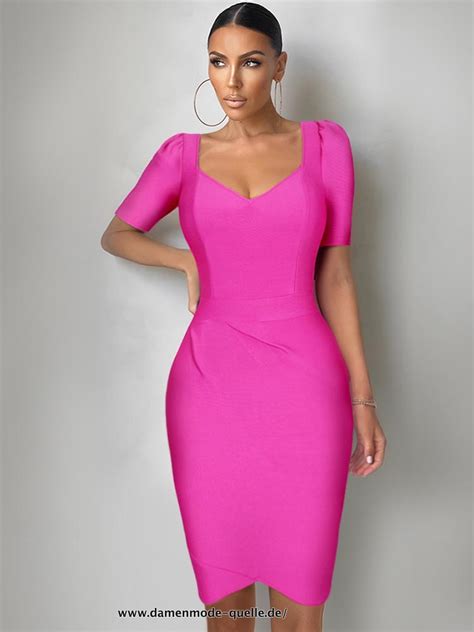 Kleider 2025 Sweet Pink Lady Kleid 2023 Bodycon Damen Sommer Sexy