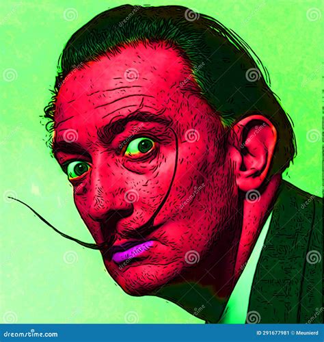 Pop Art Of Salvador Dali Was A Spanish Surrealist Artist Editorial