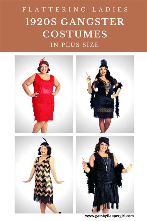 Great Female Gangster Costumes In Plus Size • Gatsby Flapper Girl Plus Size Flapper Costume