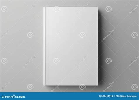 Blank White Book Cover For Mockup Isolated Background Stock Photo