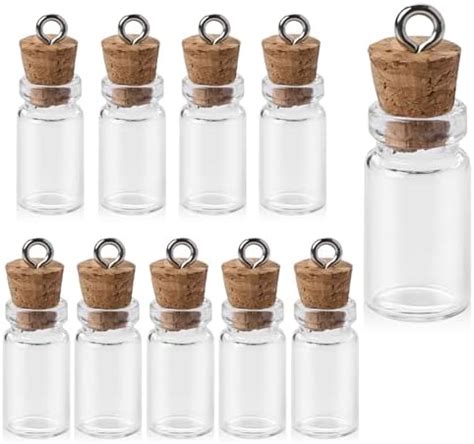 Amazon Maxmau Pcs Mini Glass Bottles With Cork Stoppers Ml Diy