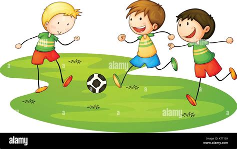 Illustration Of Kids Playing Sport Stock Vector Image And Art Alamy