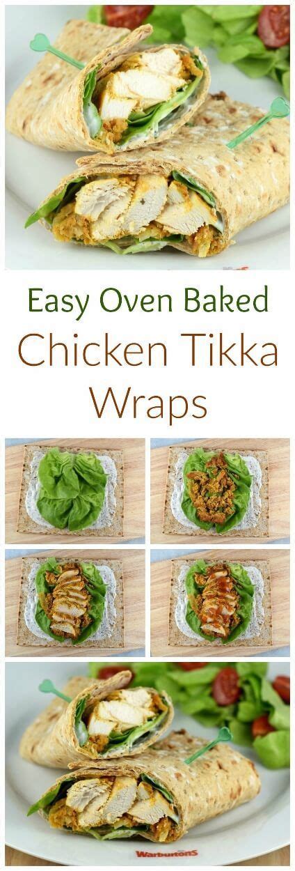 Delicious Chicken Tikka Wraps Recipe With Quick And Easy Homemade Oven Baked Chicken Tikka Fab