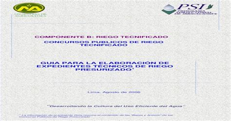 Guia Para La ElaboraciÓn De Expedientes TÉcnicos De …biblioteca Guias