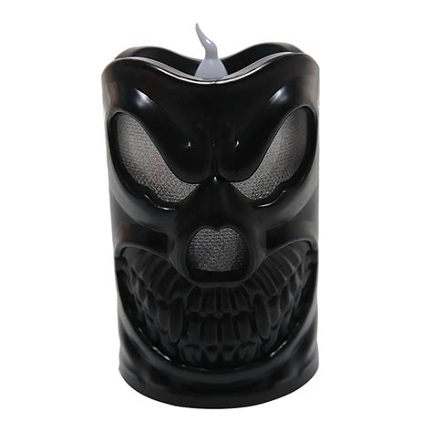 Zourih Night Lights Halloween Candles Scary Face Battery Operated