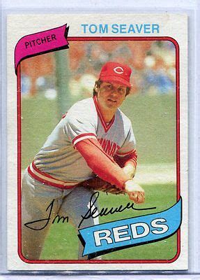 Topps Baseball Card Tom Seaver Hof Pitcher Cincinnati Reds Near