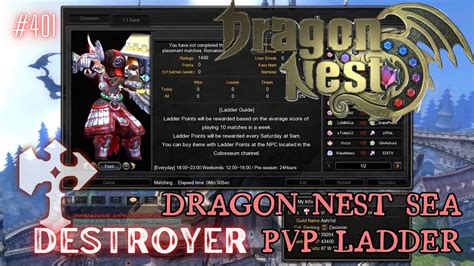 Destroyer Dragon Nest Sea Pvp Ladder Youtube