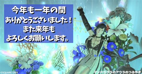 今年も一年、ありがとうございました マンドラゴラのアウラのつぶやき