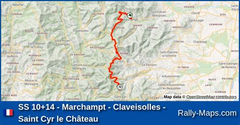 SS 10 14 Marchampt Claveisolles Saint Cyr le Château stage map