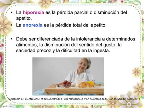 Anorexia E Hiporexia En El Adulto Mayor Ppt Descarga Gratuita