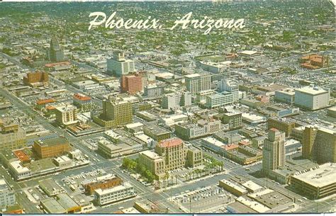 Arizona Phoenix Aerial View OF City Vintage 1960s Chrome Postcard AR EBay