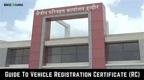 Guide To Vehicle Registration Certificate Rc Bikechuno