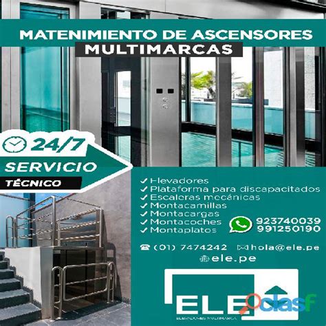 Venta Y Mantenimiento De Ascensores En Per Clasf Servicios