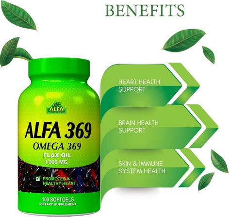 Alfa Vitamins Alfa 3 6 9 1000 Mg Supplement 100 Count