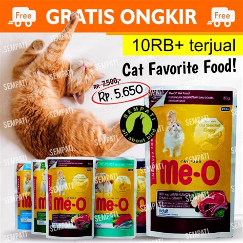 Jual Me O Pouch Sachet 80 Gr Makanan Kucing Basah Liquid MeO Creamy Cat