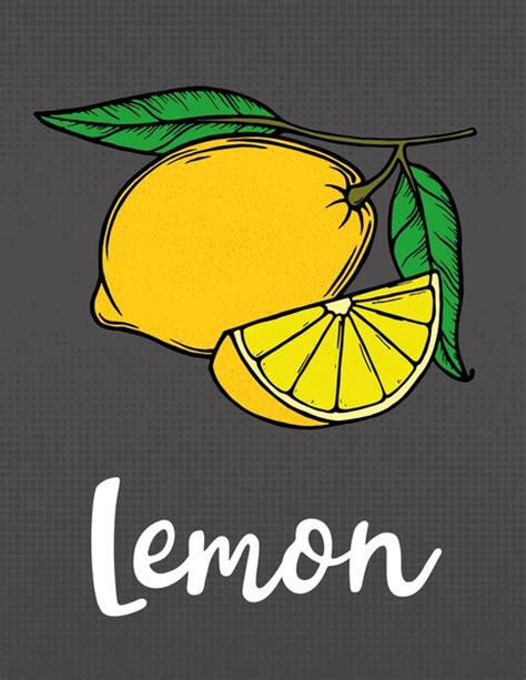 Premium Vector Lemons And Leaves Lemon Slices Fresh Citrus Half