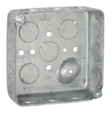 Caja Cuadrada Tipo Chalupa De Pulgadas Hubbell Raco Color Gris