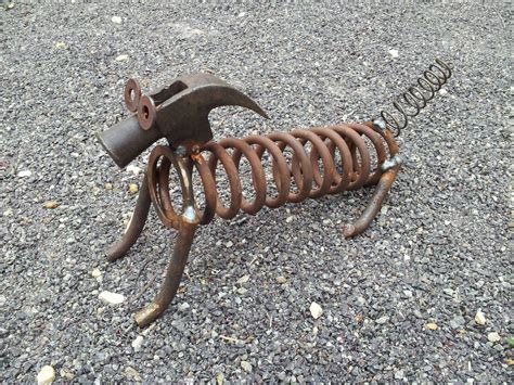 Metal Dog Sculpture — Lorenzo Sculptures Scrap Metal Art Metal Art