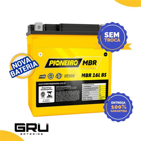 Bateria Pioneiro Para Moto Ah Mbr L Bs Loja Gru Baterias