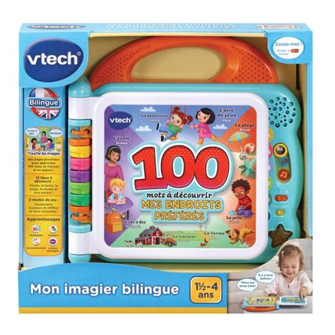 Livre interactif Mon imagier bilingue Mes endroits préférés VTech