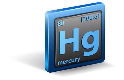 Mercury chemical element. Chemical symbol with atomic number and atomic mass. 1845036 Vector Art ...