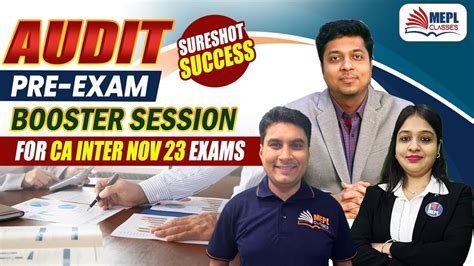 AUDIT Pre Exam Booster Session CA INTER NOV 23 EXAMS MEPL Classes