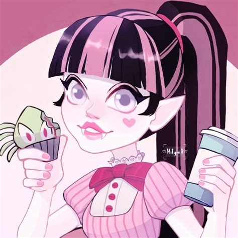 Draculaura Cartoon Vampire Icon Monster High Simple Mh Edit