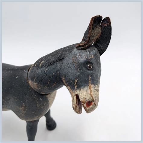 Early Antique Wooden Schoenhut Burro From The Humpty Dumpty Circus The