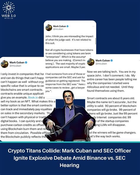 Crypto Titans Collide Mark Cuban And Sec Officer Ignite Explosive