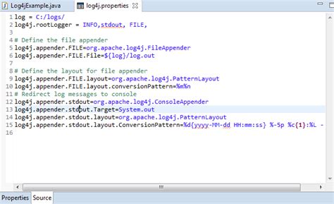 Log4j Configuration Eclipse - Narayana Tutorial