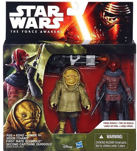 Star Wars The Force Awakens Sidon Ithano First Mate Quiggold 3 75 Action Figure 2 Pack Hasbro