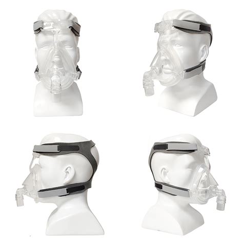 ซิลิโคน Cpap Mask แบบเต็มหน้าสำหรับเครื่องช่วยหายใจที่มีสีเทา Cpap สายรัดส่วนสวมศีรษะ Nasal